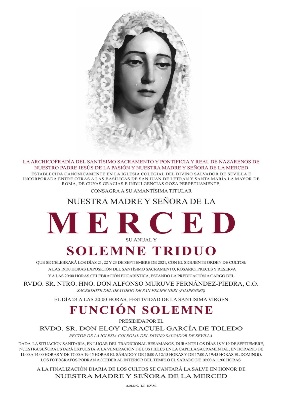 Cultos solemnes a Nuestra Madre y Señora de la Merced - Archicofradía ...